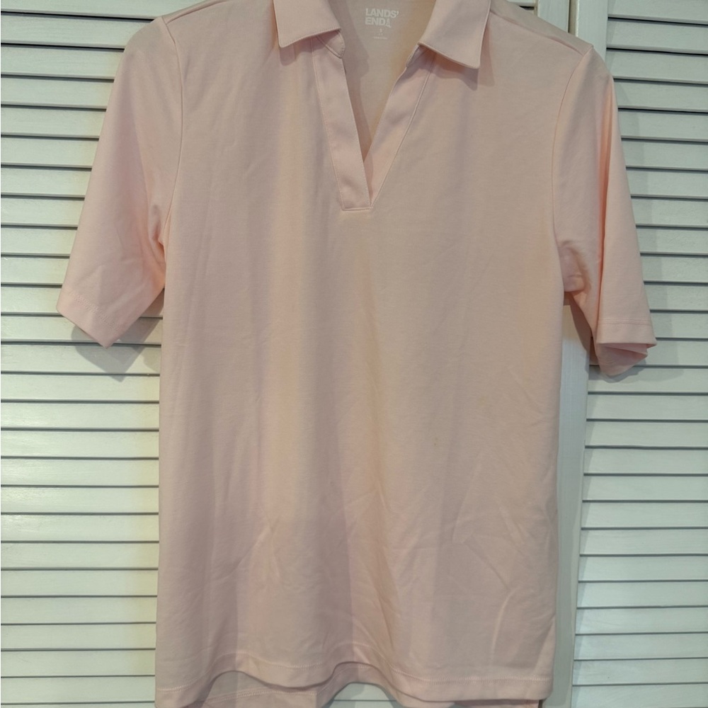 Lands' End Women’s Pink Polo Shirt